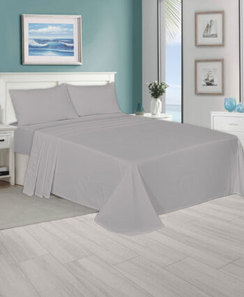 Polycotton Plain GreyFlat Sheets