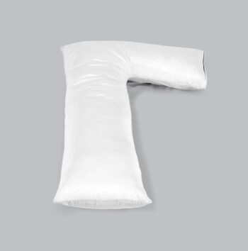 White L Shaped Pillow & Pillowcase / Cover