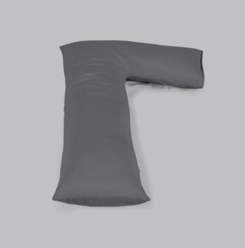 Silver Grey L Shaped Pillow & Pillowcase / Cover