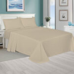 Polycotton Plain Latte Flat Sheets