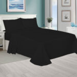 Polycotton Plain Black Flat Sheets