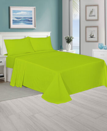 Polycotton Plain Lime Green Sheets