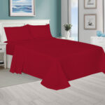 Polycotton Plain Red Sheets