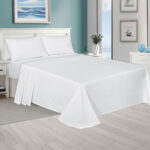 Polycotton Plain White Flat Sheets