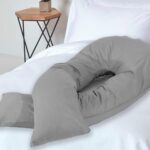 Silver Grey  U Shaped Pregnancy Pillowscase & Cover