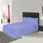 Plain Lilac Deep Base Valance Sheets - Polycotton