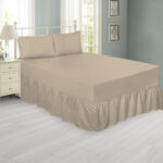 Plain Latte Fitted Valance Sheet – Polycottn