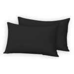 Plain Black 2x Pillowcases – Polycotton