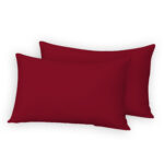 Plain Red 2x Pillowcases – Polycotton