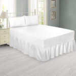 Plain White Fitted Valance Sheet - Polycott