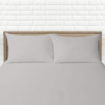 Grey Fitted Bed Sheets & Pillowcase – Polycotton