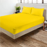 Mustard Fitted Bed Sheets & Pillowcase - Polycotton