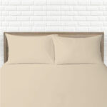 Latte Fitted Bed Sheets & Pillowcase – Polycotton