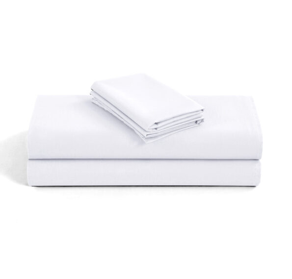 Plain White Duvet Cover with Pillowcase – Polycotton